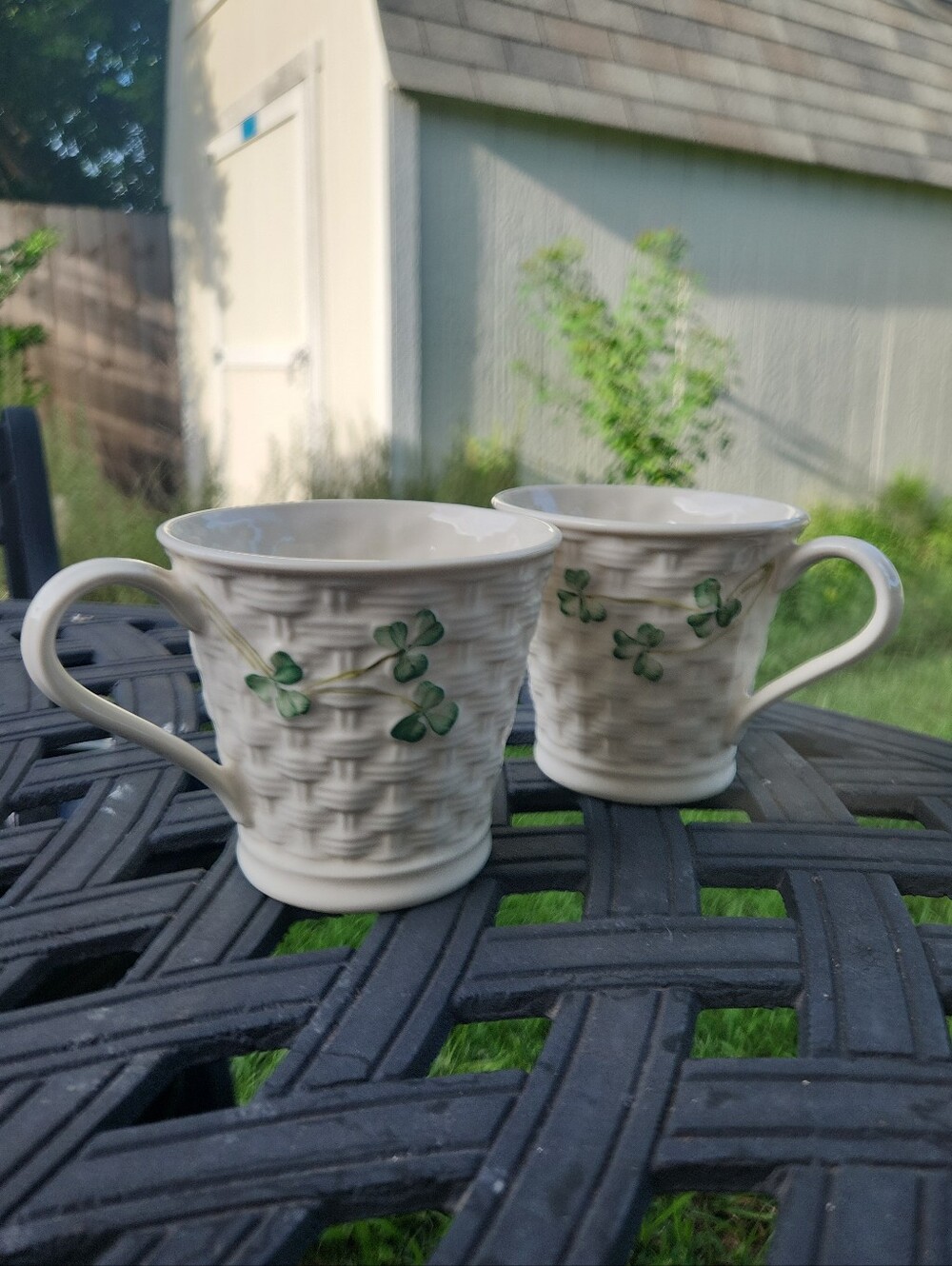 Belleek Everyday Irish Shamrock Cup Set